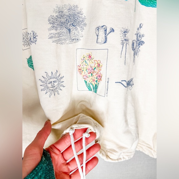 Vintage Faded Glory Gardening Motif Hoodie 100% Cotton - Picture 8 of 10